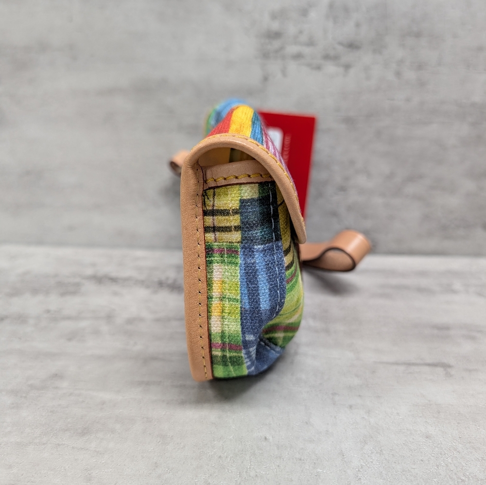 Dooney & Bourke Madras Plaid Picnic Ants Canvas Flap Wristlet Pouch NWT Vintage - Picture 7 of 15